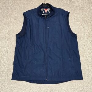 ScotteVest Blue Travel TEC Full Zip utility Vest Jacket Men XL magnetic pockets